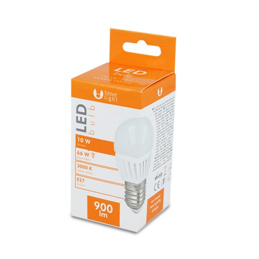 LED ŹÁROVKA G45 E27 10W 230V TEPLÁ BÍLÁ
