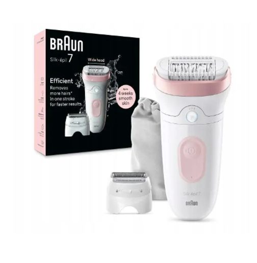 BRAUN SILK·ÉPIL 7 7-030, BÍLÝ/RŮŽOVÝ
