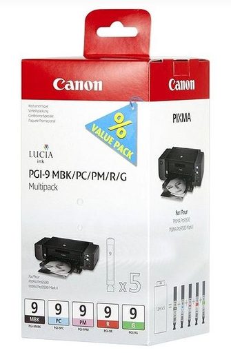 CANON PGI-9 MBK/PC/PM/R/G MULTI PACK
