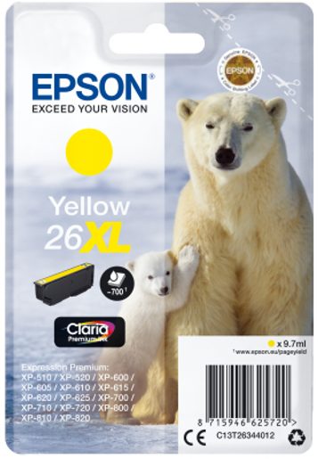 EPSON SINGLEPACK YELLOW 26XL CLARIA PREMIUM INK