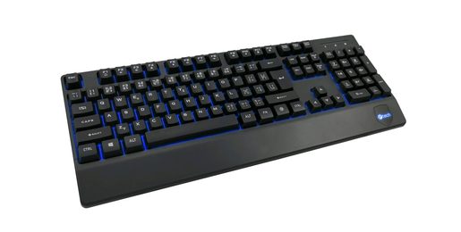 KLÁVESNICE C-TECH KB-104BK, USB, 3 BARVY PODSVÍCENÍ, ČERNÁ, CZ/SK