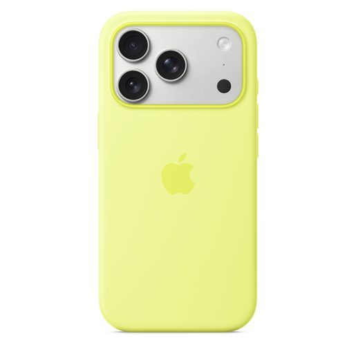 IPHONE 17 PRO SILICONE CASE WITH MS – NEON YELLOW