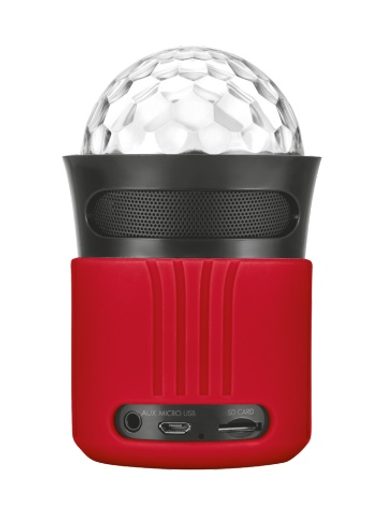 TRUST DIXXO GO WIRELESS BLUETOOTH SPEAKER WITH PARTY LIGHTS - RED