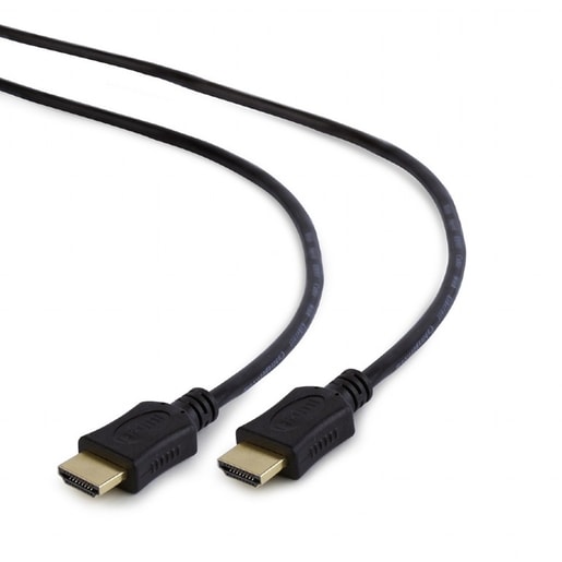 GEMBIRD KABEL HDMI-HDMI 1,8M, 1.4, M/M STÍNĚNÝ, ZLACENÉ KONTAKTY, CCS, ETHERNET, ČERNÝ