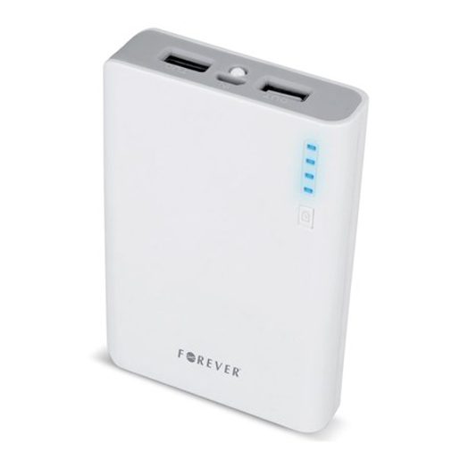 POWER BANKA FOREVER 10000MAH 2XUSB SVÍTILNA