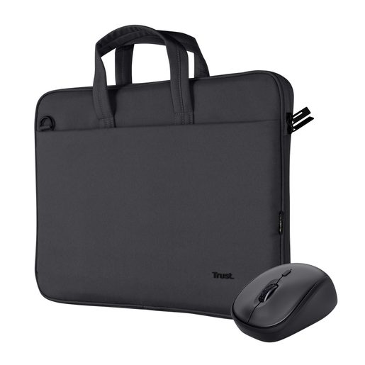 TRUST LAPTOP BAG AND MOUSE SET - ČERNÝ
