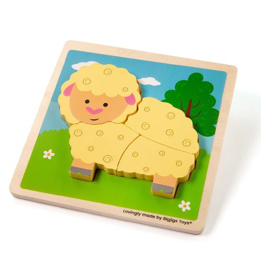 BIGJIGS TOYS VKLÁDACÍ PUZZLE OVEČKA