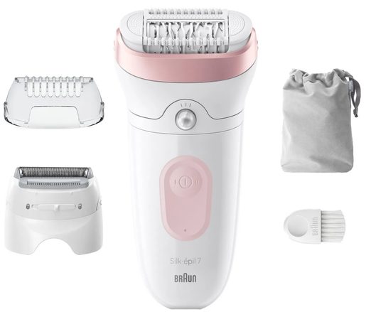 BRAUN SILK·ÉPIL 7 7-030, BÍLÝ/RŮŽOVÝ
