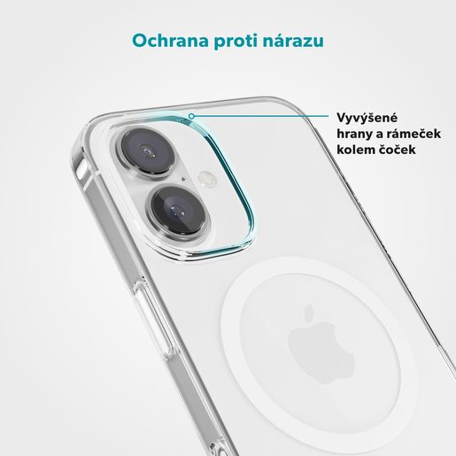 EPICO MAG+ HERO KRYT IPHONE 16 PLUS - TRANSPARENTNÍ