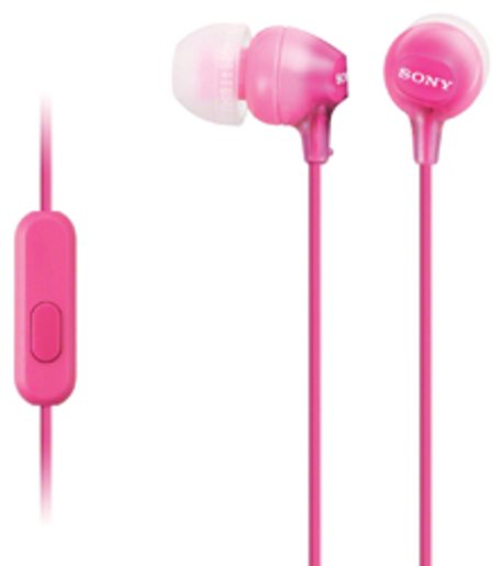 SONY SLUCHÁTKA MDR-EX15AP, HANDSFREE, RŮŽOVÉ