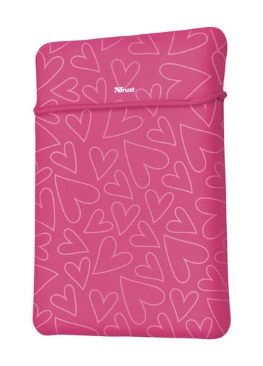 TRUST YVO MYŠ A POUZDRO PRO 15.6 RŮŽOVÁ SRDCE