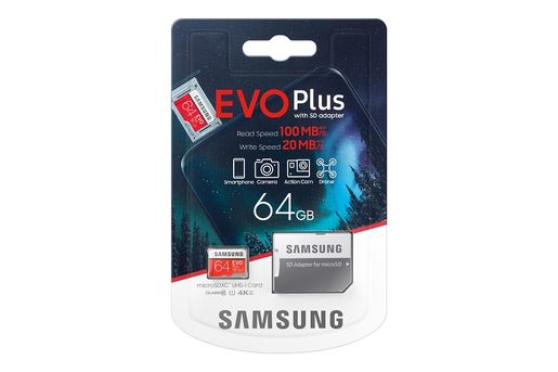 MICRO SDXC 64GB SAMSUNG EVO PLUS + SD ADAPTÉR