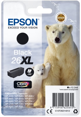 EPSON SINGLEPACK BLACK 26XL CLARIA PREMIUM INK