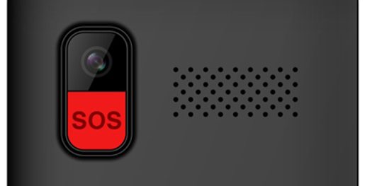 EVOLVEO EASYPHONE FS, VYKLÁPĚCÍ MOBILNÍ TELEFON 2.8" PRO SENIORY S NABÍJECÍM STOJÁNKEM (ČERNÁ BARVA)