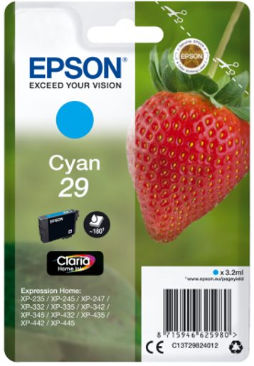EPSON SINGLEPACK CYAN 29 CLARIA HOME INK