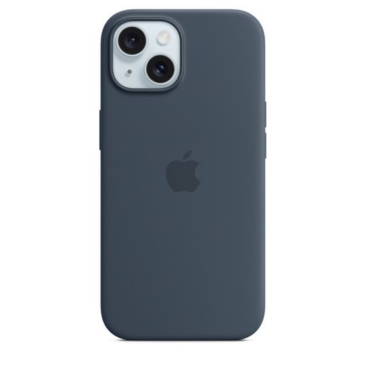 IPHONE 15+ SILICONE CASE WITH MAGSAFE - STORM BLUE