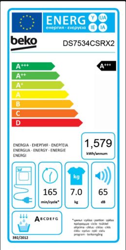 BEKO DS 7534 CSRX2 - SUŠIČKA PRÁDLA (SLIM)