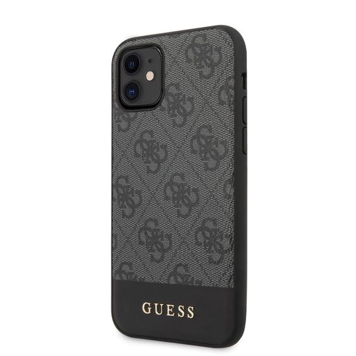 GUHCN61G4GLGR GUESS 4G STRIPE ZADNÍ KRYT PRO IPHONE 11 GREY (EU BLISTER)