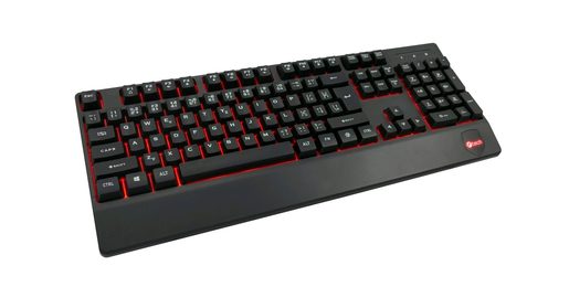 KLÁVESNICE C-TECH KB-104BK, USB, 3 BARVY PODSVÍCENÍ, ČERNÁ, CZ/SK