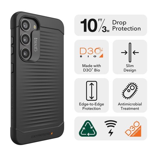 GEAR4 HAVANA D3O KRYT SAMSUNG GALAXY S23 ČERNÝ