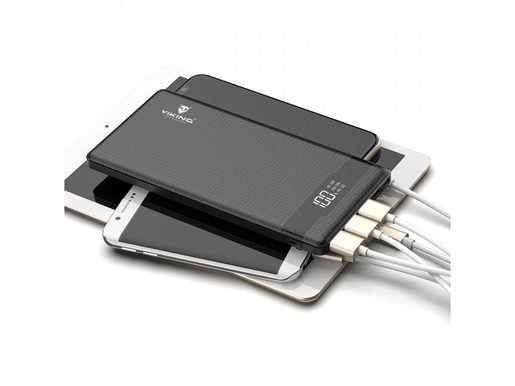 VIKING POWER BANK PINENG PN-962 QC3.0 20000MAH, ČERNÁ, QUICK CHARGE 3.0, ČERNÁ