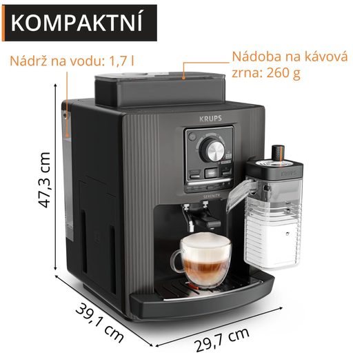 KRUPS EA402HE0 SERENITY MILK - AUTOMATICKÝ KÁVOVAR