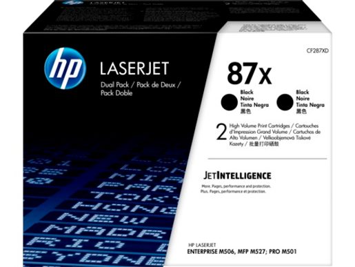 HP 87X ČERNÝ TONER VELKÝ - 2 PACK, CF287XD