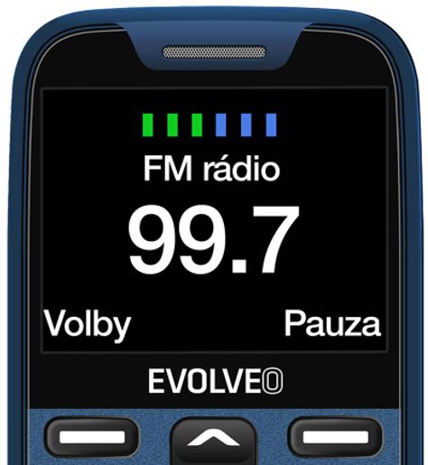 EVOLVEO EASYPHONE XR, MOBILNÍ TELEFON PRO SENIORY S NABÍJECÍM STOJÁNKEM, MODRÁ