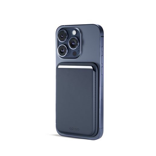 EPICO MAG+ LEATHER WALLET - MODRÁ