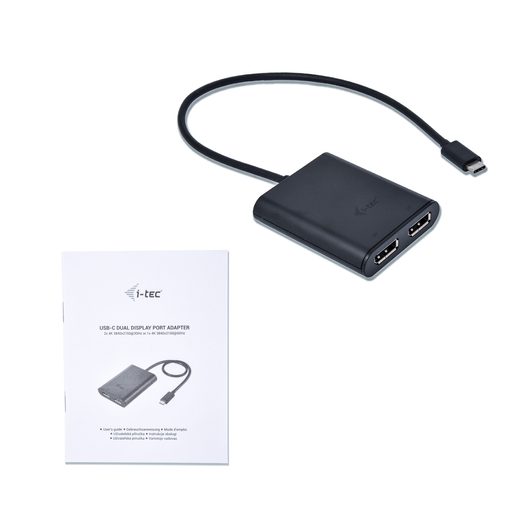 I-TEC USB-C NA 4K DUAL DISPLAY PORT ADAPTÉR