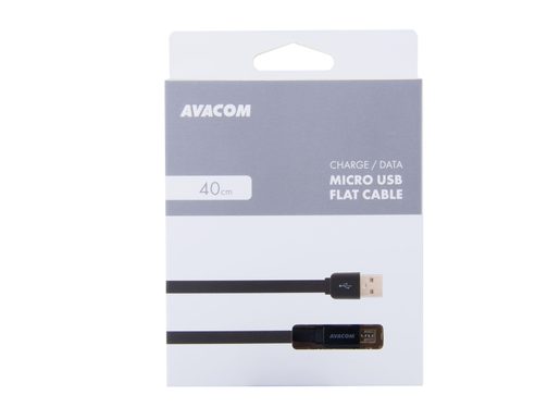 KABEL AVACOM MIC-40K USB - MICRO USB, 40CM, ČERNÁ