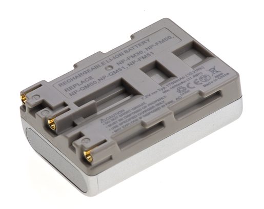 BATERIE T6 POWER SONY NP-FM50, NP-FM51, NP-FM30, NP-QM50, NP-QM51, 1700MAH, ŠEDÁ
