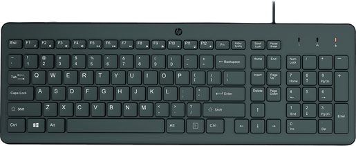 HP 150/DRÁTOVÁ USB/UK-LAYOUT/ČERNÁ