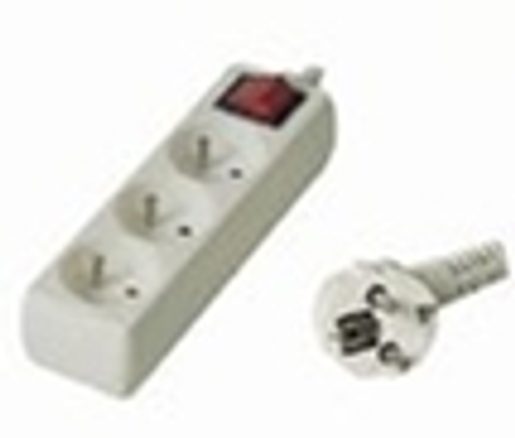 PRODLUŽOVACÍ PŘÍVOD 230V, 2M, 3 ZÁSUVKY + VYPÍNAČ