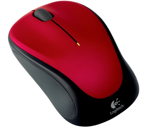 MYŠ LOGITECH WIRELESS MOUSE M235 NANO, ČERVENÁ