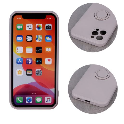 CU-BE FINGER GRIP POUZDRO IPHONE 13 6,1" LIGHT GRAY