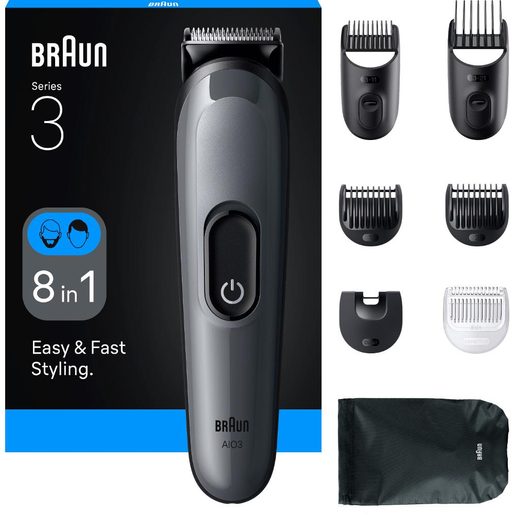 AIO3540 SERIES 3 ZASTŘIHOVAČ 8V1 BRAUN