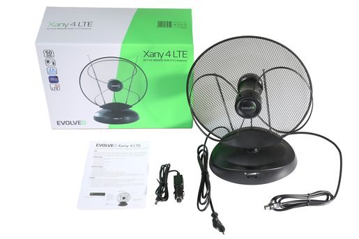 EVOLVEO XANY 4 LTE, 50DBI AKTIVNÍ POKOJOVÁ ANTÉNA DVB-T/T2, LTE FILTR