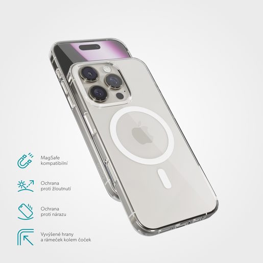 EPICO MAG+ HERO KRYT IPHONE 16 PRO - TRANSPARENTNÍ