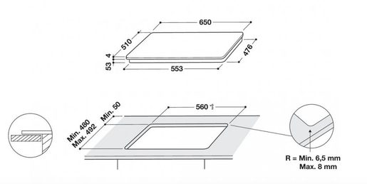 WHIRLPOOL SMO 658C/BT/IXL - INDUKČNÍ VARNÁ DESKA