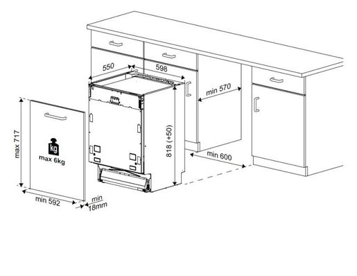 VESTAVNÁ MYČKA S ŠÍŘKOU 60 CM BEKO DIN 26421 + 10 LET ZÁRUKA NA MOTOR