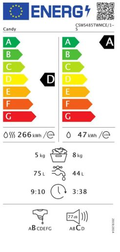 CANDY CSWS485TWMCE/1-S - PRAČKA SE SUŠIČKOU