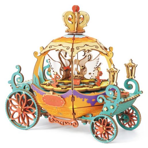 ROBOTIME 3D SKLÁDAČKA HRACÍ SKŘÍŇKY DÝŇOVÝ KOČÁR