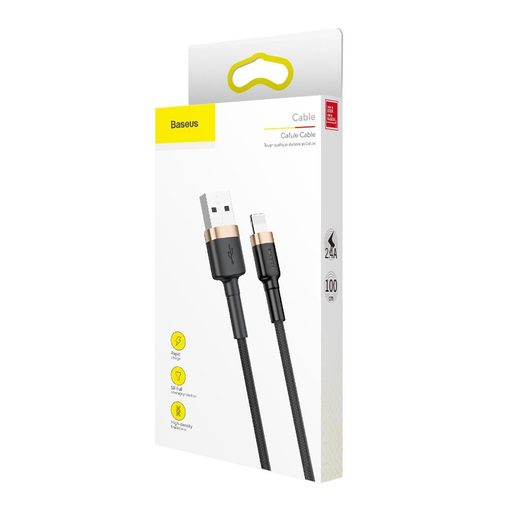 BASEUS  CAFULE (LIGHTNING | 1 M) GOLD-BLACK 2,4A
