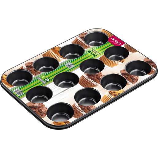 FORMA 12KS MUFFIN 35X26CM - ČERVENÁ BASE