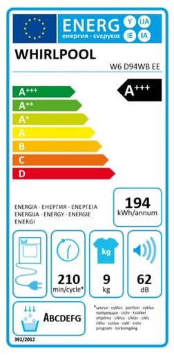WHIRLPOOL W6 D94WB EE - SUŠIČKA PRÁDLA