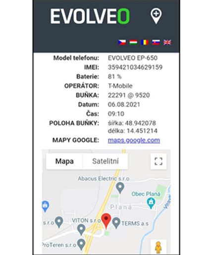 EVOLVEO EASYPHONE FS, VYKLÁPĚCÍ MOBILNÍ TELEFON 2.8" PRO SENIORY S NABÍJECÍM STOJÁNKEM (ČERVENÁ BARV
