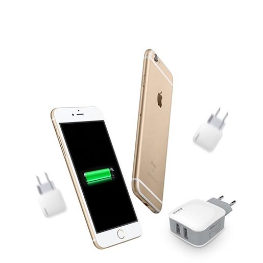 BASEUS MULTI NABÍJECÍ ADAPTÉR DUAL 2X USB (ZCL2B-B02) WHITE/GRAY