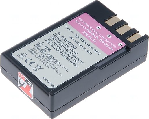 BATERIE T6 POWER NIKON EN-EL9, 900MAH, ČERNÁ