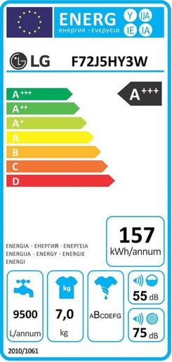 LG F72J5HY3W - PARNÍ PRAČKA S PŘEDNÍM PLNĚNÍM